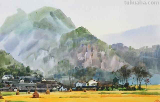 这才是大师之作，滋润清透的水彩风景画，超棒