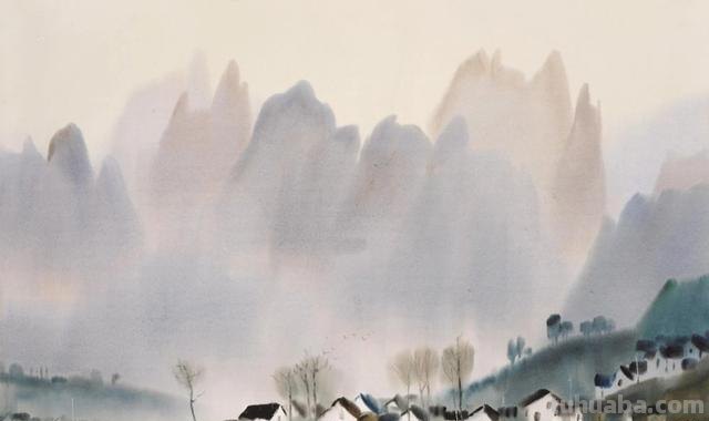 这才是大师之作，滋润清透的水彩风景画，超棒