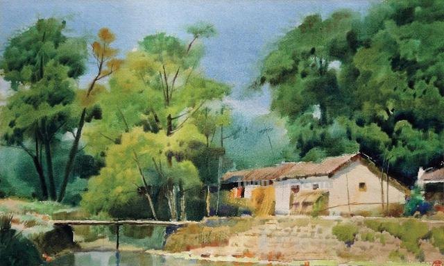 这才是大师之作，滋润清透的水彩风景画，超棒