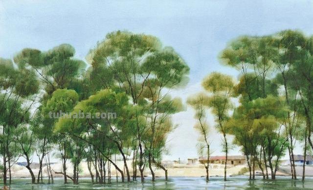 这才是大师之作，滋润清透的水彩风景画，超棒