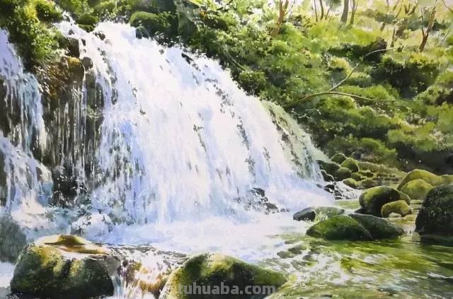 他画的水彩风景比照片美100倍，越看越想看
