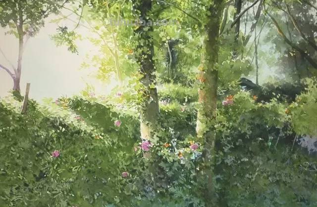 他画的水彩风景比照片美100倍，越看越想看