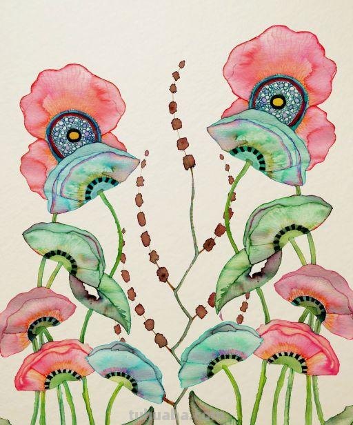 好看的水彩 插画图片集，喜欢的收藏