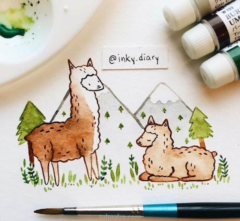 嘿！要来看一组可爱清新的小动物水彩插画吗？