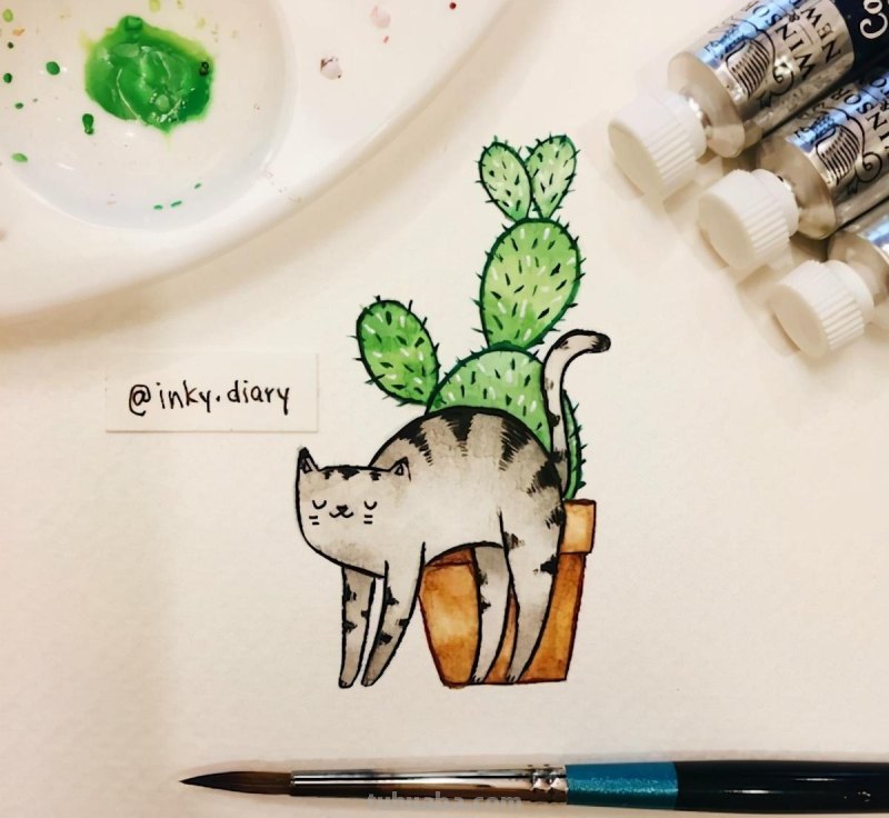 嘿！要来看一组可爱清新的小动物水彩插画吗？