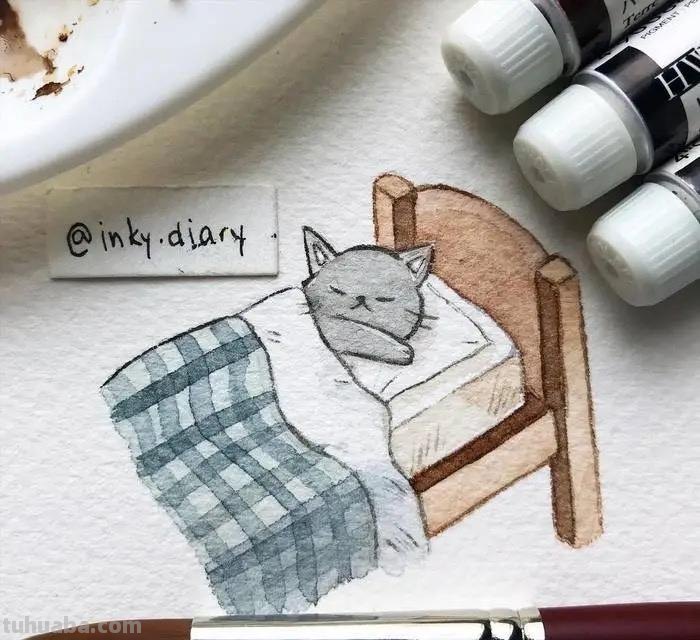嘿！要来看一组可爱清新的小动物水彩插画吗？