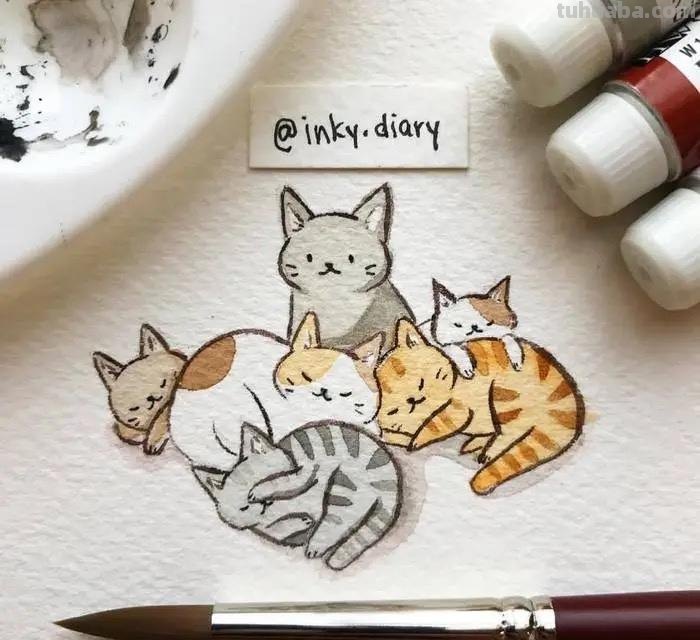 嘿！要来看一组可爱清新的小动物水彩插画吗？