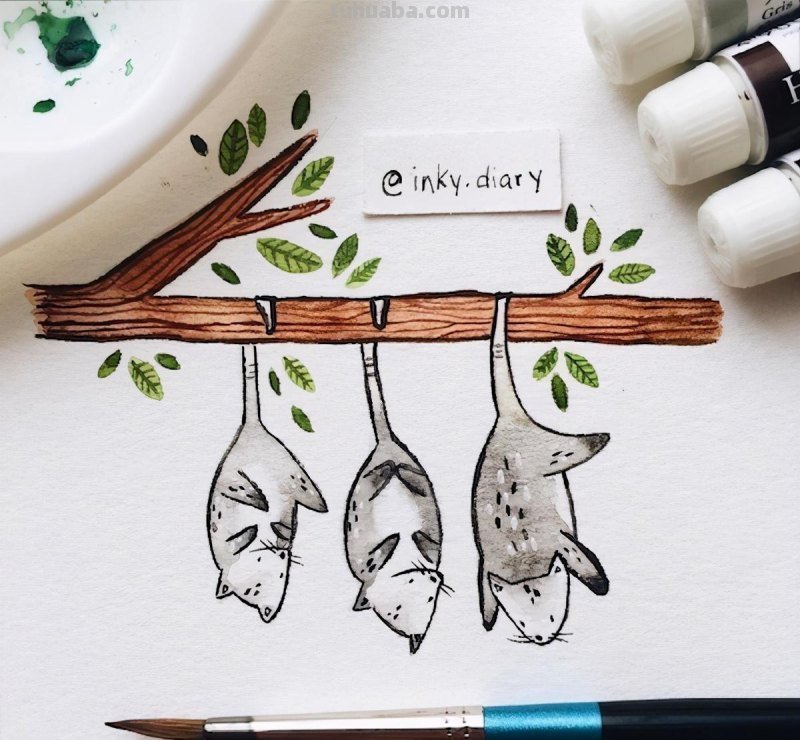 嘿！要来看一组可爱清新的小动物水彩插画吗？