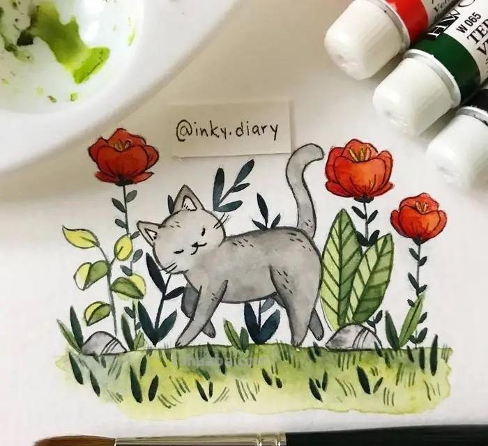 嘿！要来看一组可爱清新的小动物水彩插画吗？