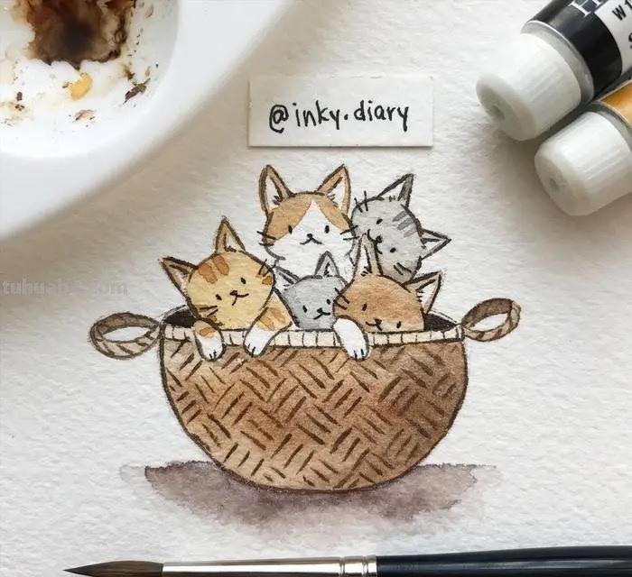 嘿！要来看一组可爱清新的小动物水彩插画吗？