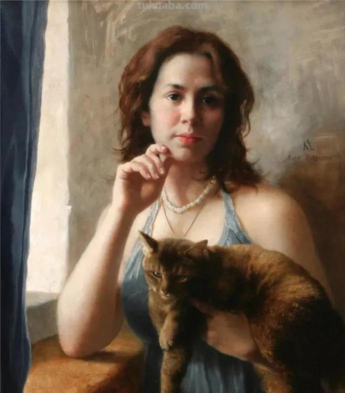 果然是油画大师,卡巴诺夫画的人物油画,色彩艳丽饱满而生动可爱 果然是油画大师,卡巴诺夫画的人物油画,色彩艳丽饱满而生动可爱