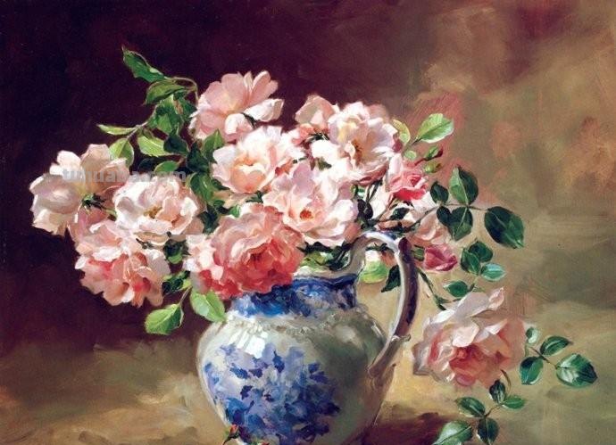 尽显油画魅力的一组静物花卉油画