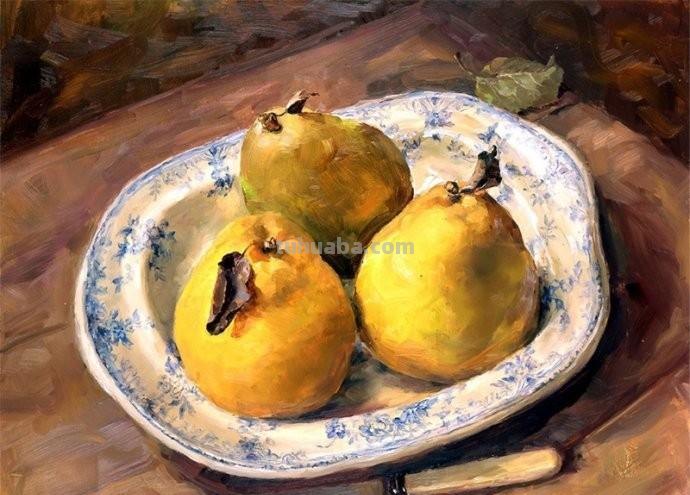 尽显油画魅力的一组静物花卉油画