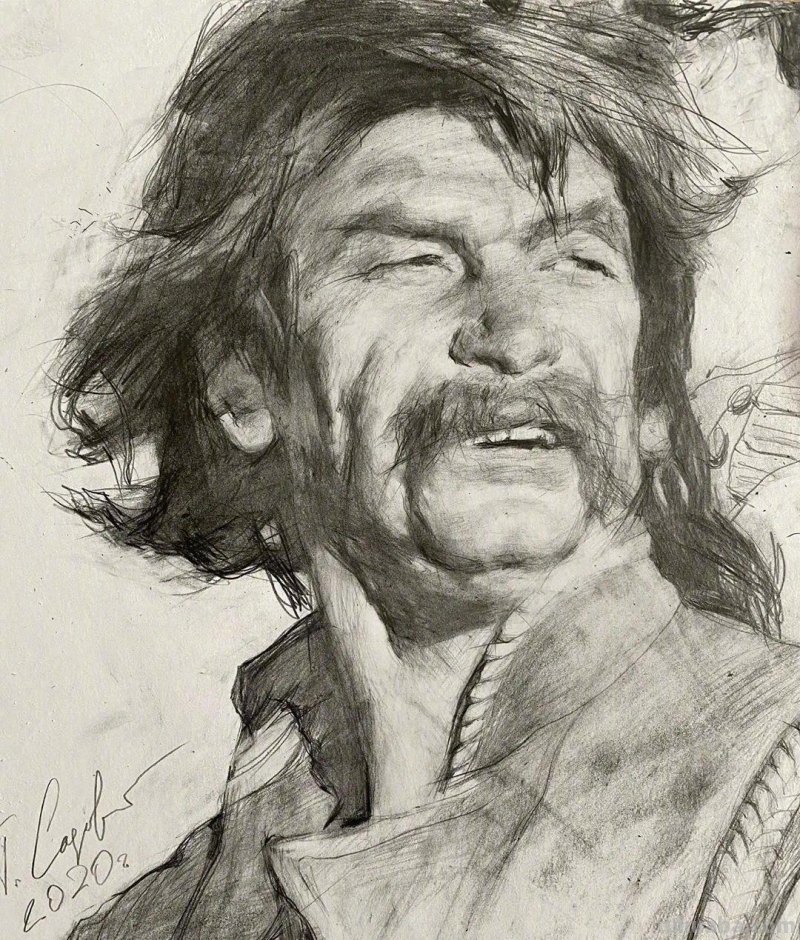 松弛有度 虚实相间-俄罗斯艺术家彼得·萨多夫斯基素描作品