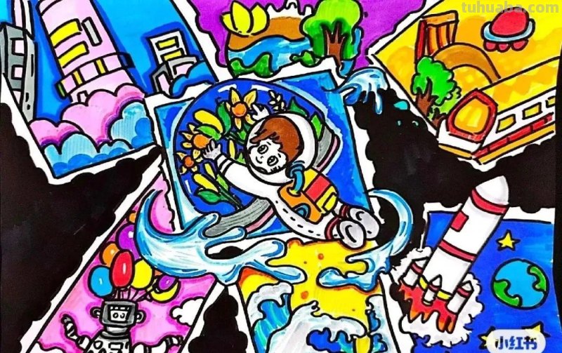 28张综合类儿童创意绘画作品，满满的装饰高级感，合适收藏学习！