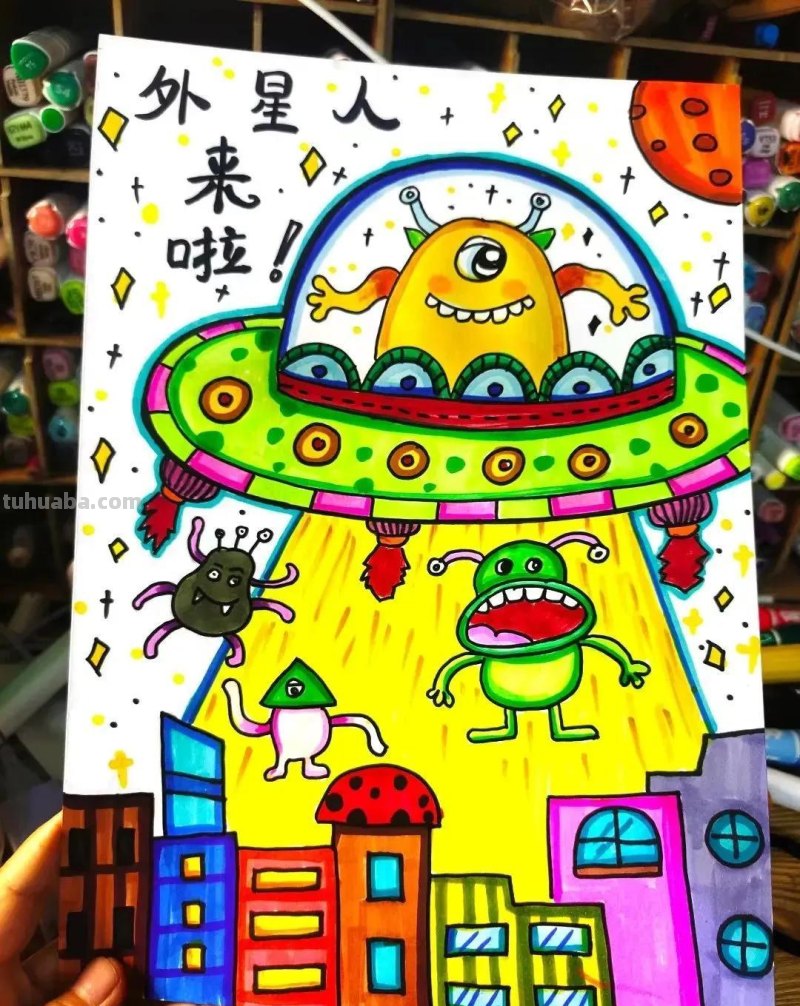 28张综合类儿童创意绘画作品，满满的装饰高级感，合适收藏学习！