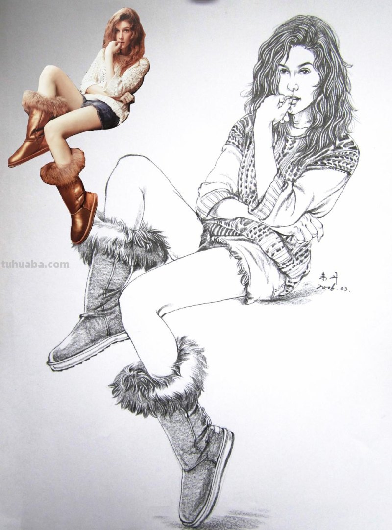 一组速写~（作者：朱丹速写 ）