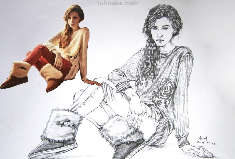 一组速写~（作者：朱丹速写 ）