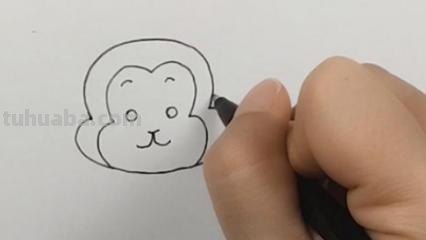 怎么画猴子捞月简笔画（猴子捞月怎么画简单又好看）