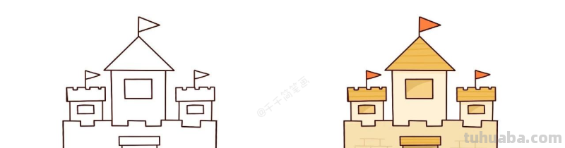 干货教程︱简笔画︱超可爱的卡通房子