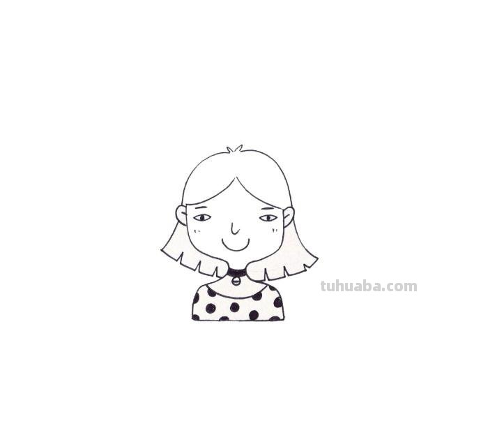 一组漂亮小姐姐头像简笔画~大家都来试试吧~