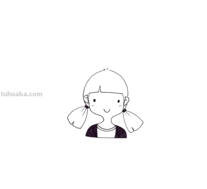 一组漂亮小姐姐头像简笔画~大家都来试试吧~
