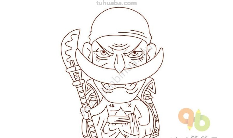 15组海贼王人物简笔画，一看就会，手残党也可以掌握绘画技能