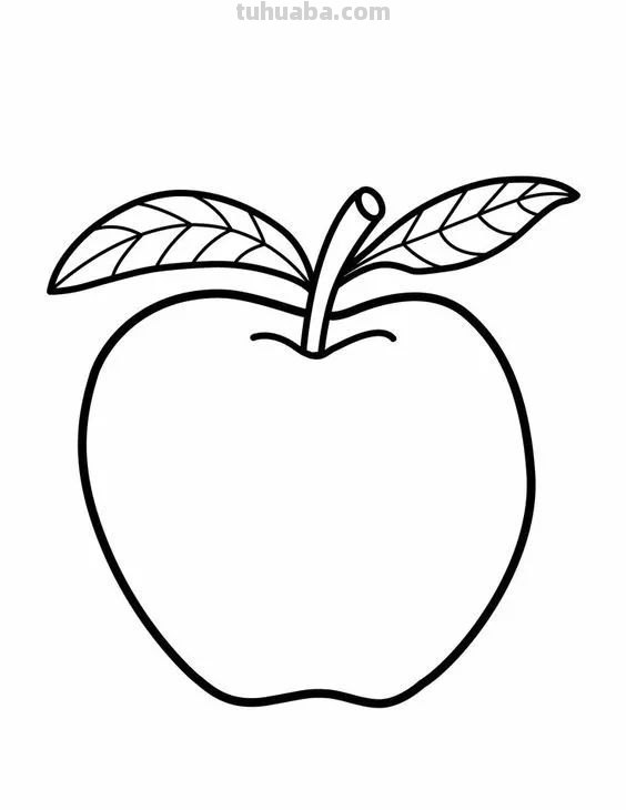蔬菜和水果的简笔画线稿资料，适合幼儿园儿童涂色