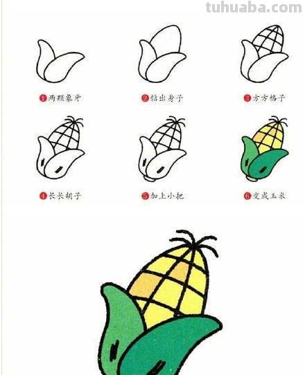 9种蔬菜简笔画小教程，简单又好画