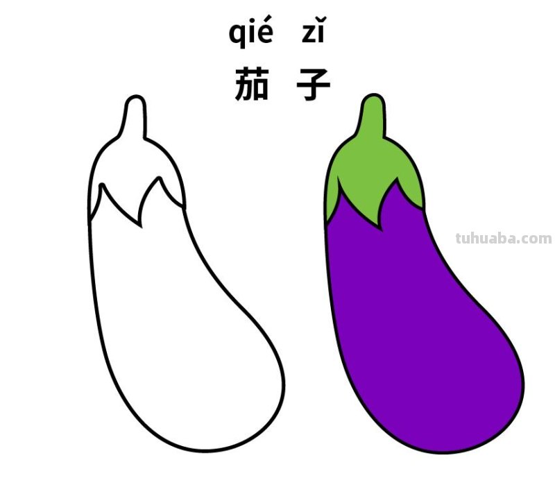 10种不同蔬菜的儿童简笔画素材，初学者简单实用，还能识字学画画