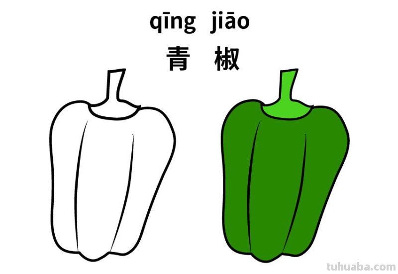 10种不同蔬菜的儿童简笔画素材，初学者简单实用，还能识字学画画
