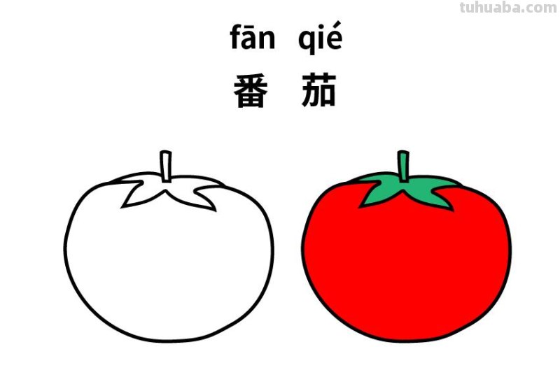 10种不同蔬菜的儿童简笔画素材，初学者简单实用，还能识字学画画