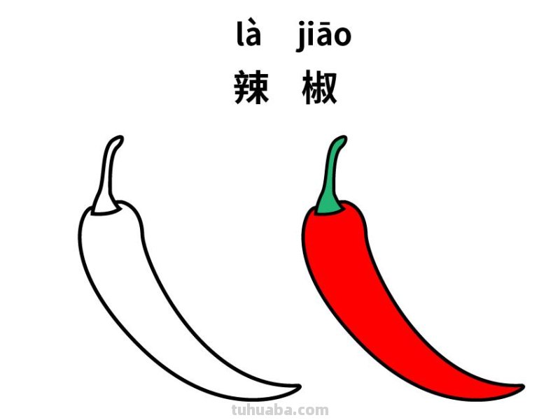 10种不同蔬菜的儿童简笔画素材，初学者简单实用，还能识字学画画
