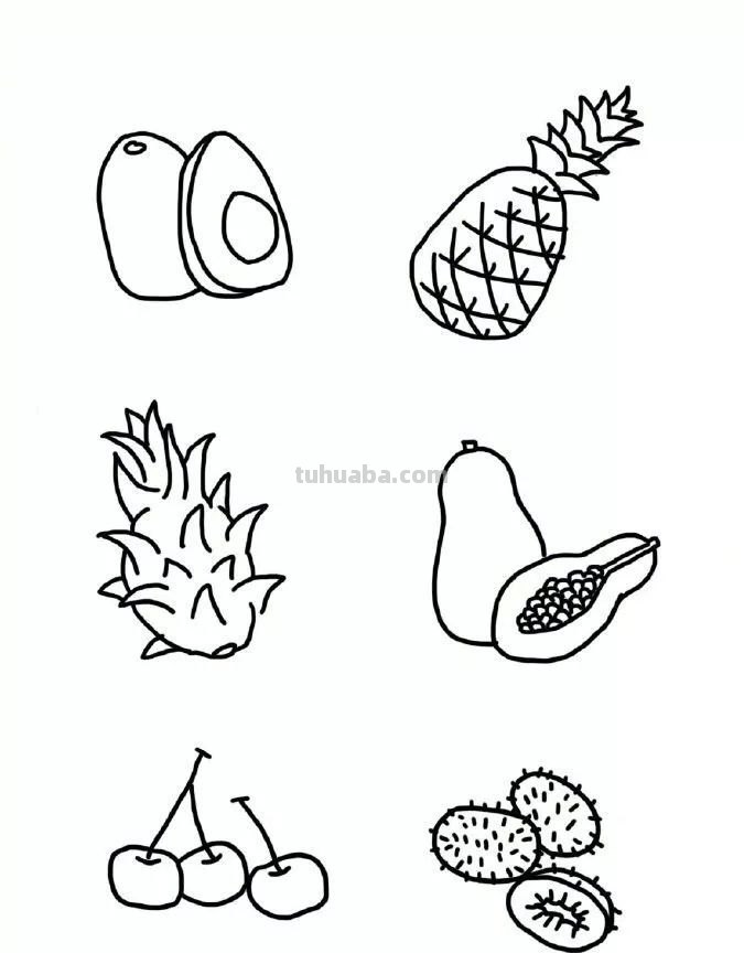 每天学一幅简笔画-超多水果蔬菜瓜果简笔画