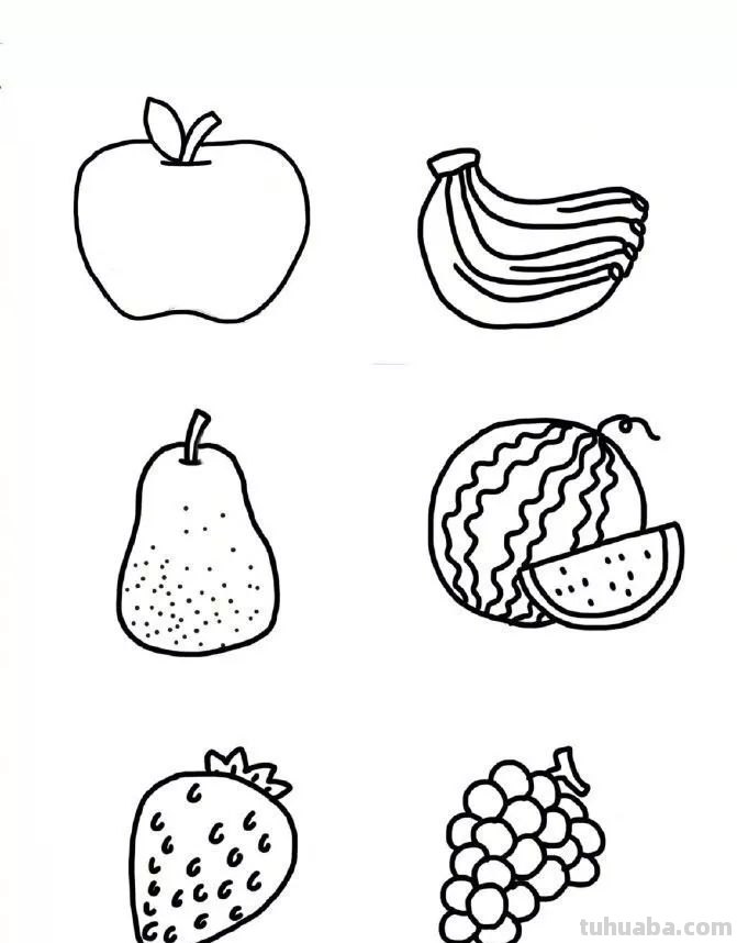 每天学一幅简笔画-超多水果蔬菜瓜果简笔画
