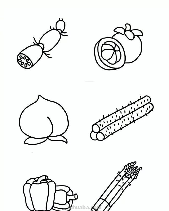 每天学一幅简笔画-超多水果蔬菜瓜果简笔画