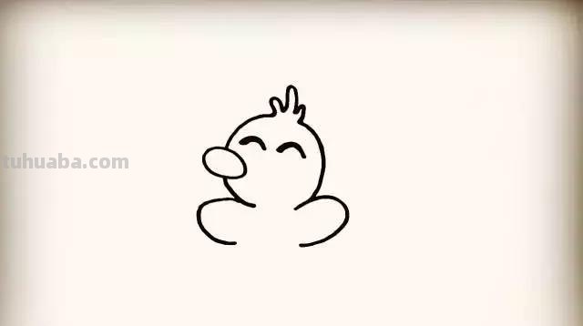 「简笔画」可爱的小鸭子画法、步骤详解