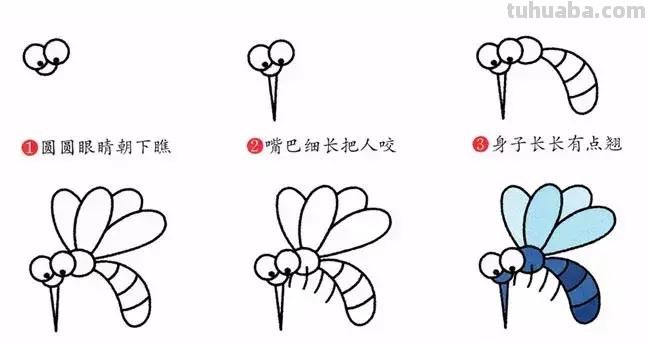 简笔画｜各种昆虫简笔画大全，寒假陪宝宝一起画，建议先收藏！