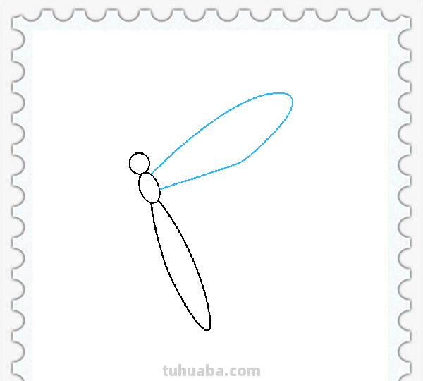 儿童简笔画精选「昆虫」-如何画一只漂亮的蜻蜓（Dragonfly）