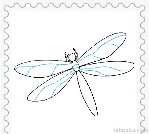 儿童简笔画精选「昆虫」-如何画一只漂亮的蜻蜓（Dragonfly）