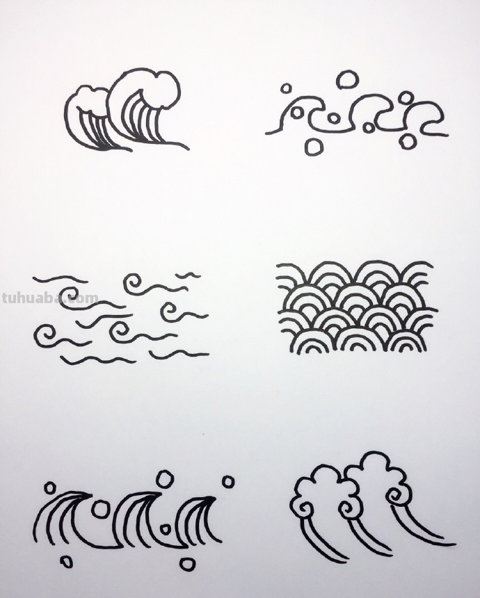 海底世界大海小鱼珊瑚简笔画大全~