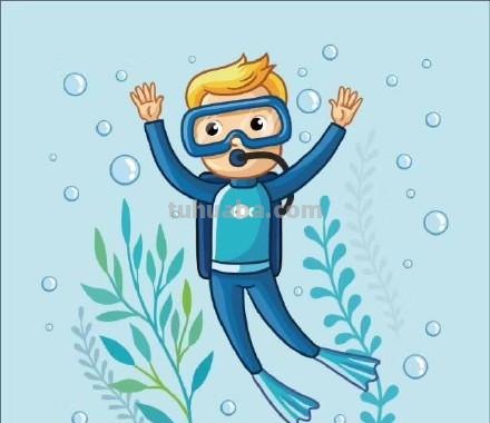 马克笔素材简笔画 海洋小动物合集 外加乱入的潜水员 美人鱼 马克笔素材简笔画 海洋小动物合集 外加乱入的潜水员 美人鱼