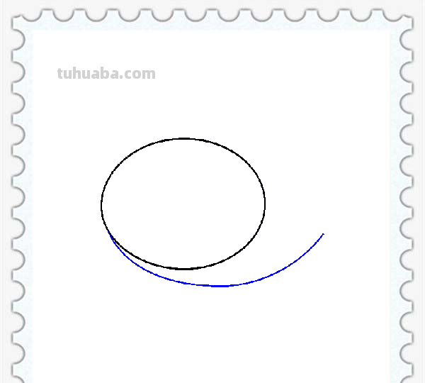 儿童简笔画精选「海洋动物」-鲸鱼（Whale）的绘画步骤