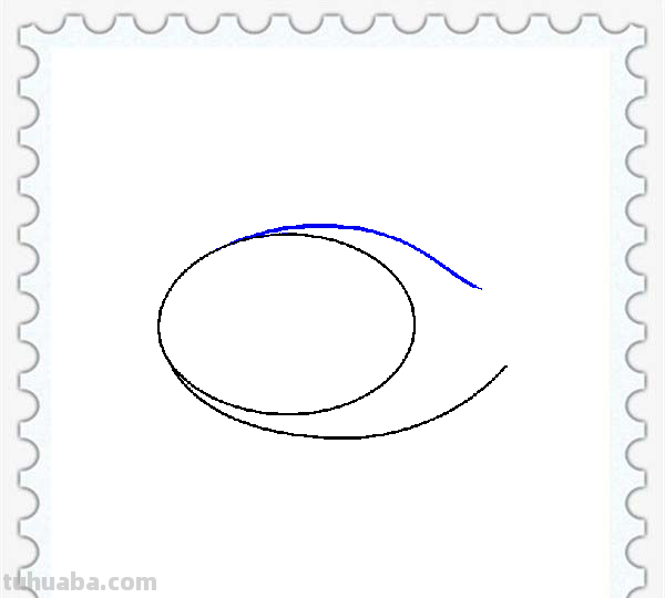 儿童简笔画精选「海洋动物」-鲸鱼（Whale）的绘画步骤