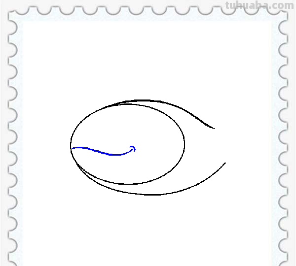 儿童简笔画精选「海洋动物」-鲸鱼（Whale）的绘画步骤