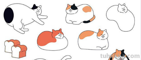 软萌可爱的100种猫咪简笔画，超级实用的素材！（建议收藏）