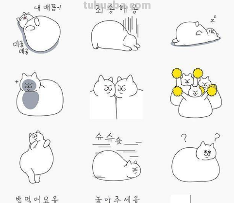 软萌可爱的100种猫咪简笔画，超级实用的素材！（建议收藏）