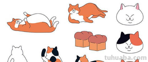 软萌可爱的100种猫咪简笔画，超级实用的素材！（建议收藏）