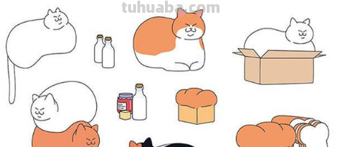 软萌可爱的100种猫咪简笔画，超级实用的素材！（建议收藏）