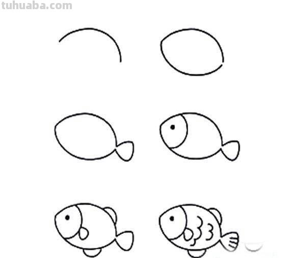 图文教程：国画鱼的写意画法，国画初学者鱼的各种画法步骤详解
